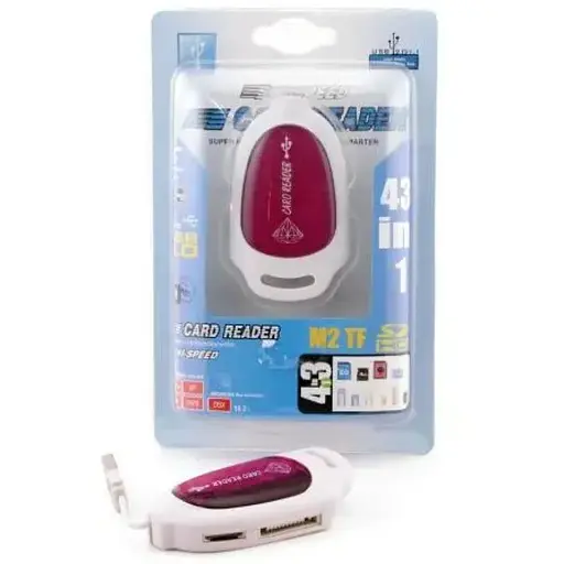 Кардрідер USB Atcom TD2039, білий, USB 2.0 - microSD / SD / MS / M2 (10718) - фото 1