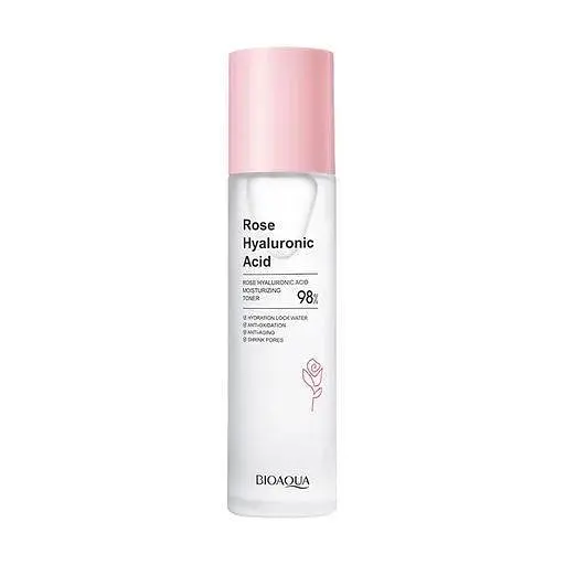 Зволожуючий тонер для обличчя Bioaqua Rose Hyaluronic Acid Moisturizing Toner з екстрактом троянди 100 мл - фото 2