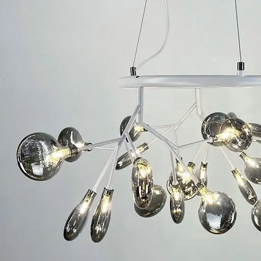 Подвесная люстра-кольцо на 45 ламп во флористических мотивах Line.F Цвет плафона Прозрачный - фото 3