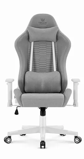 Компьютерное кресло Hell’s HC-2000 Grey-White тканевое - фото 2