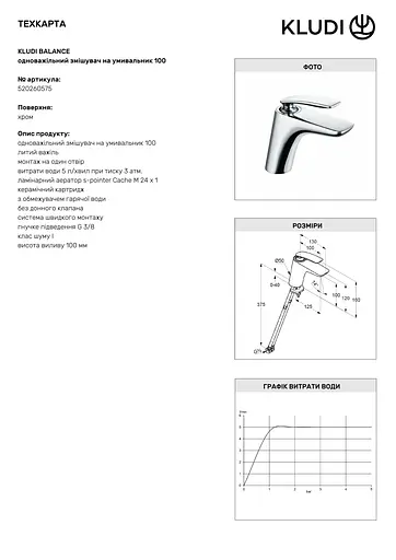 Смеситель для умывальника Kludi Balance 520260575 - фото 3