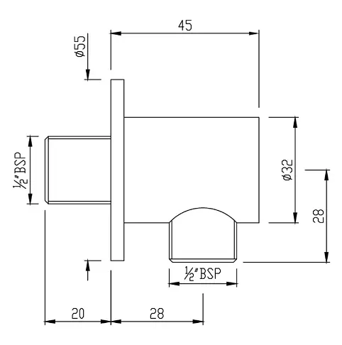 Шланговое під'єднання Jaquar SHA-CHR-1195R, Хром - фото 2