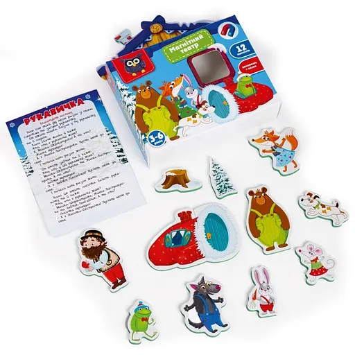 Дитячий розвивальний магнітний театр "Рукавичка" VT3206-28, 12 магнітів - фото 3