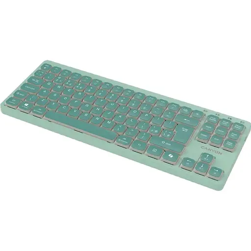 Клавіатура Canyon Keyboard OnType 10 Low Profile EN Wired Green (CNS-HKB10GR) - фото 2