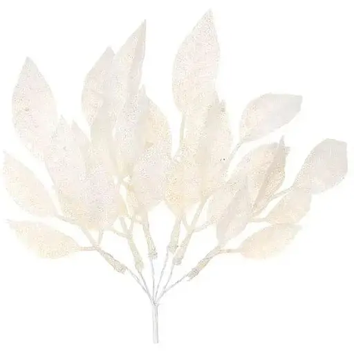 Декоративная ветка 25 см Искусственные материалы для декора и флористики Белый - фото 1