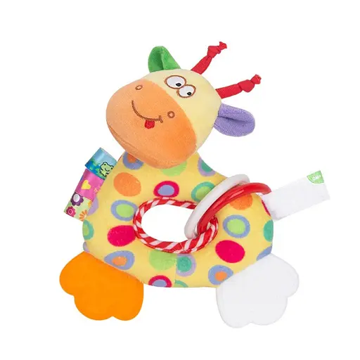 Брязкальце H168251-3ABC тварина м'яка з прорізувачем 18*5*15 Жираф