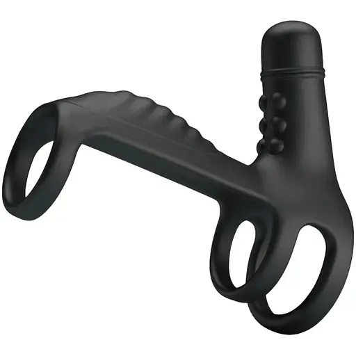 Насадка на пеніс з вібрацією Pretty Love Vibrating Penis Sling 11.5 см чорний