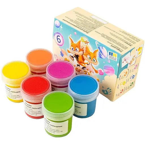 Набор пальчиковых красок Rudix 6×40 мл  - фото 2