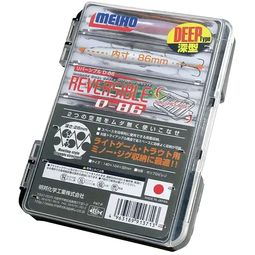 Коробка Meiho Reversible D-86 140x104x32mm прозрачный - фото 1