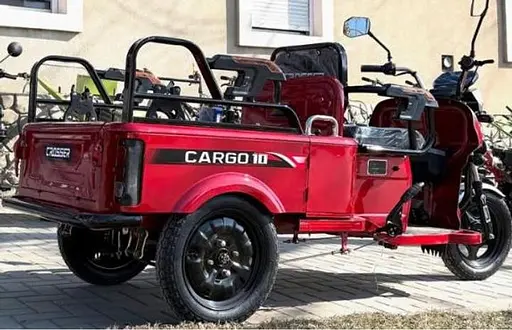 Електроскутер Вантажопасажирський Crosser CARGO 10 триколісний (800W 60V, 32Ah) Червоний - фото 10