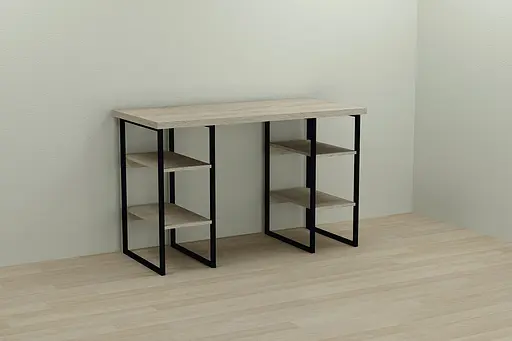 Комп'ютерний стіл Ferrum-decor Карен 75x140x60 чорний ДСП Дуб Сонома 32мм (FRD-102056)