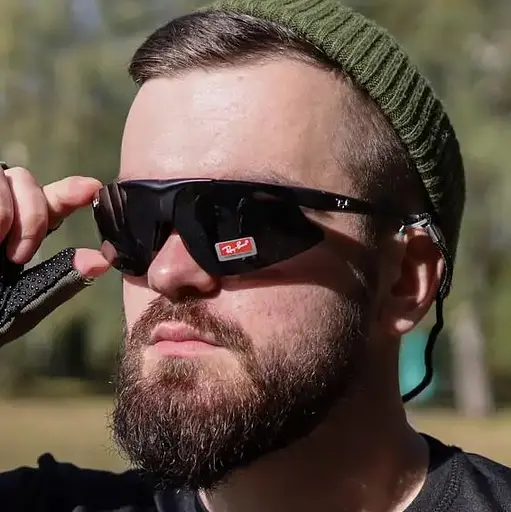 Очки тактические Ray-Ban с 5 сменными линзами (Черные)