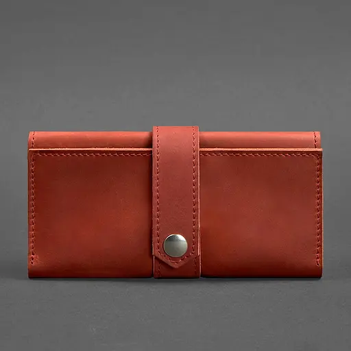 Кожаное женское портмоне 3.0 коралловое - фото 6