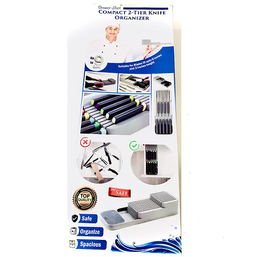 Кухонний органайзер для ножів 39.5х14 см, Kitchen Master Сірий 85873 - фото 8