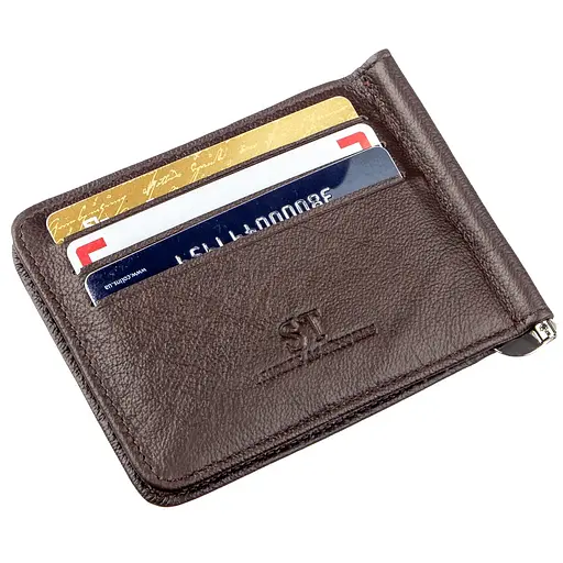 Мужской кожаный кошелек ST Leather 11х8.5 см acs0014732 - фото 5