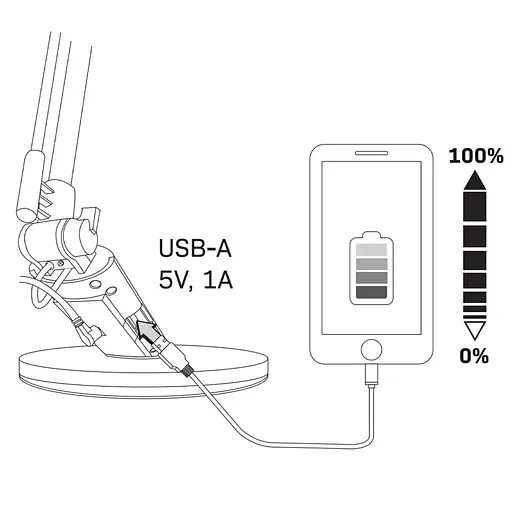 Настільна лампа Polux Goldlux Optimum 324993 - фото 10