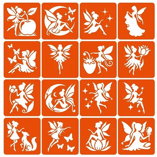 Набор трафаретов для био-тату "Fairies №2" Fresh Tattoo fairies2_simple-16 - фото 1