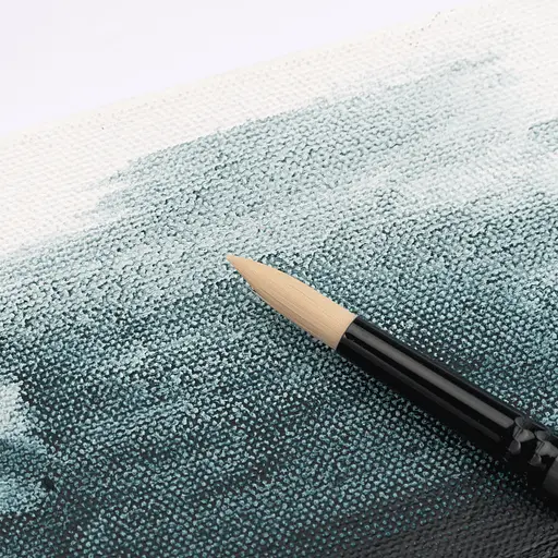 Пензель синтетика кругла TERRA 1608R №000 довга ручка Rosa - фото 6