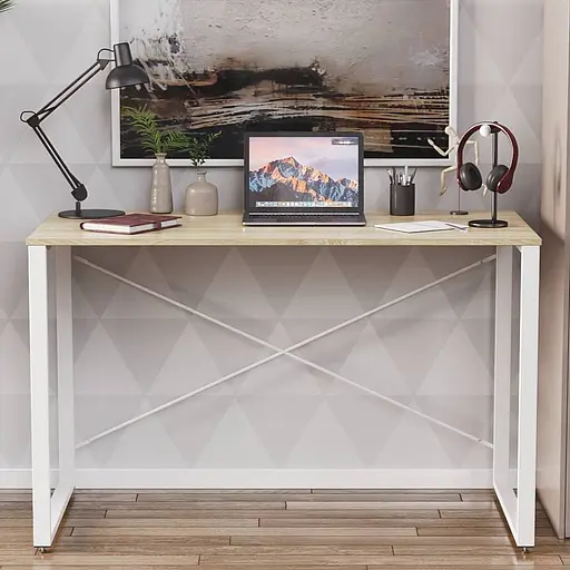 Письменный стол Ferrum-decor Серии Коннект 75x120x60 белый ДСП Дуб Сонома 16мм (FRD-104210)