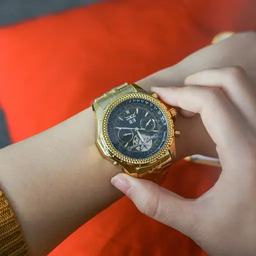 Наручний годинник чоловічий Jaragar Exclusive Gold (408) - фото 6