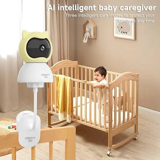 Видеоняня Xiaovv Q2BM на прищепке двусторонняя связь и подключение к телефону желтый - фото 5