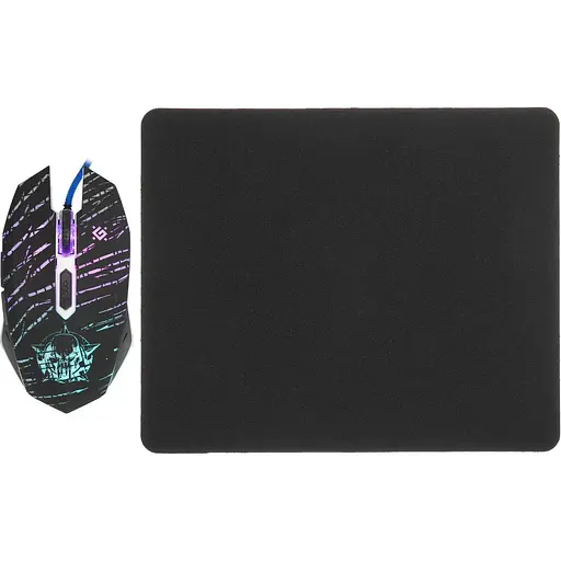 Комплект (мышь + коврик) Defender Dark Agent GM-590L (52590) [135192]