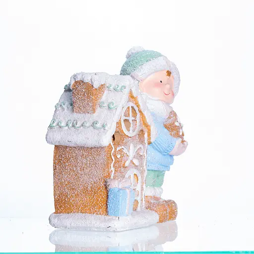 Новорічна декоративна фігурка Yiwu CR-6-3 з підсвічуванням 15 × 8 × 16 см  - фото 3