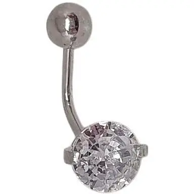 Серебряная серьга для пирсинга пупка Umax. 7018U