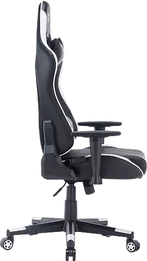 Геймерское кресло GT Racer черное с белым (X-2528 Black/White) - фото 3
