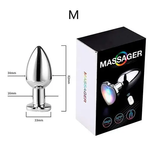 Световая стальная анальная пробка Magic Motion Equinox USB с Д/У 8,2 см Металлик K000843 - фото 3