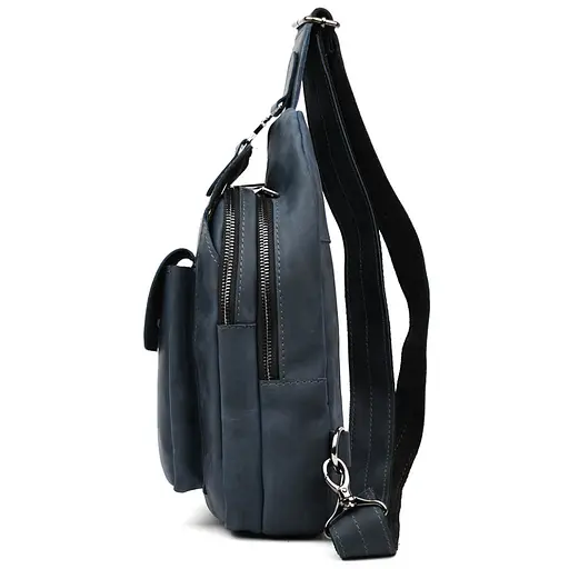 Модный рюкзак слинг на одну шлейку синий TARWA 17х7х33.5 см sum0028456 - фото 4