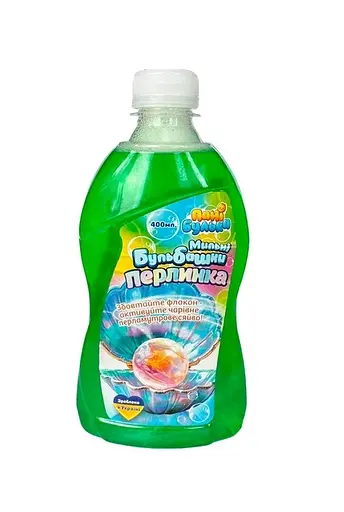 Наповнювач для мильних бульбашок "Перлинки" 73355 "Пані Булька" 400мл, з шиммером, ароматизовані (4820005216680) Зелений - фото 1