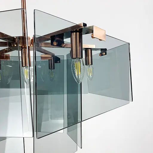 Люстра с декоративными графитовыми пластинами Line.F AT 18/7 - фото 6