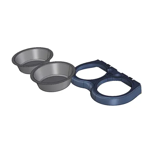 Подставка для корма пластиковая Food Stand Maxi 50x29x52h серо-бежевый - фото 7