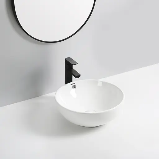 Умивальник накладний Mixxus Premium Ellipse-0205 430x430x175 мм з переливом MP6530, Білий - фото 5