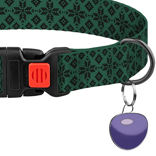 Ошейник для собак Баркси Urban патриотический Вышиванка зеленая - фото 3