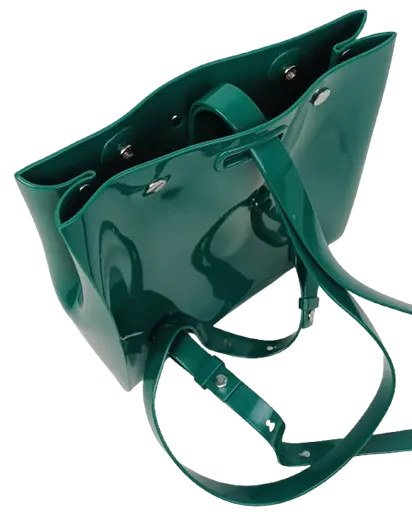 Женская каучуковая сумка-рюкзак трансформер Zaxy Closer Bag зеленая sum0028700 - фото 5