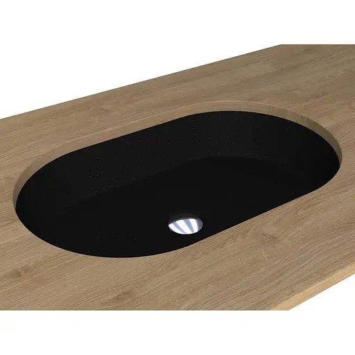 Умивальник Miraggio Rome mirastone black 0000905, Чорний матовий - фото 1