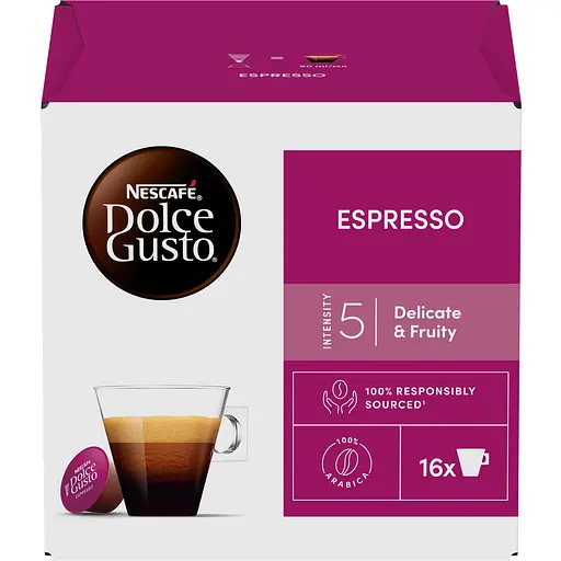 Уцінка. Кава в капсулах NESCAFE Dolce Gusto Espresso 16 шт. 88 г 