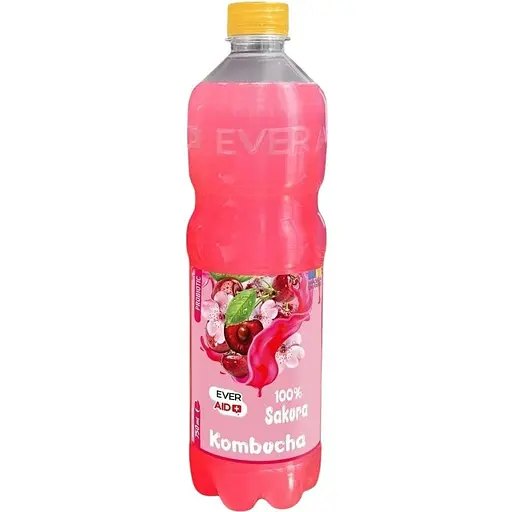 Напій комбуча Ever Aid 100% Sakura слабогазований 0.75  л - фото 1