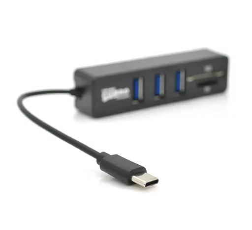 Розгалужувач USB-Хаб Type-C — 3xUSB 3.0 Voltronic P-3101 Combo Card Reader - фото 2