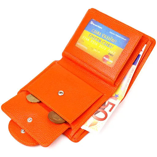 Женский кожаный кошелек Canpellini 10х13х1.5 см acs0025187 - фото 5