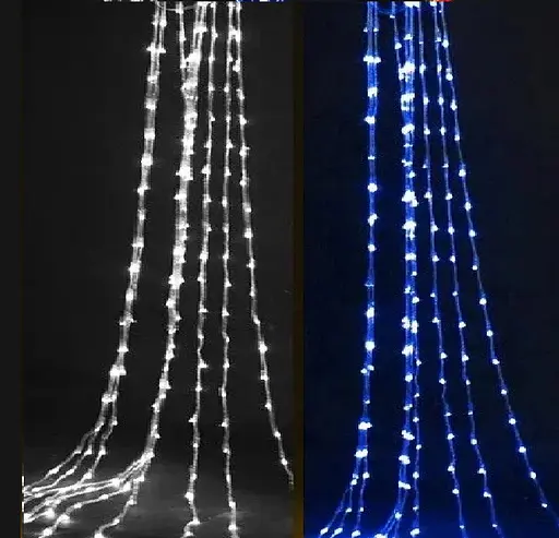 Гірлянда Водоспад вулична 3х2м 560 ламп (Синій, білий, мікс) - фото 2