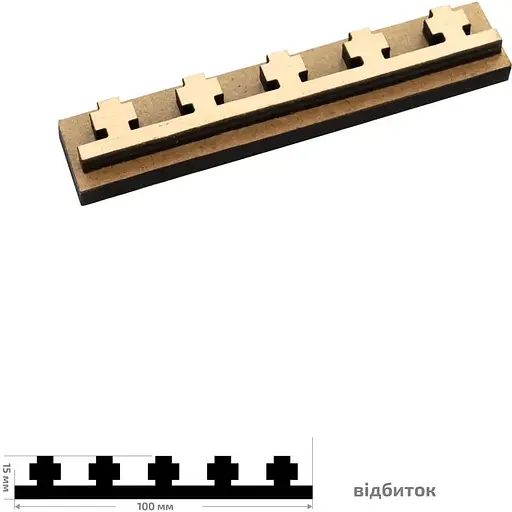 Штамп для вибійки Rosa Talent №27 Вишиванка 1.5x10см - фото 1