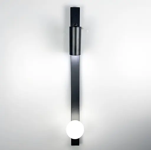 Лінійний стриманний світильник зі спотом Арт. G 5703-800 BK Line F - фото 3