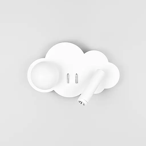 Праве бра Line F Хмаринка у білому корпусі 24х17 см Арт. WJ031/2 WT Right - фото 7