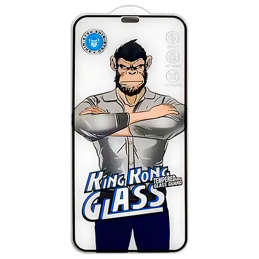 Захисне 2.5D скло Epik King Kong HD для Apple iPhone 11 Pro/X/XS 5.8 Чорний - фото 2