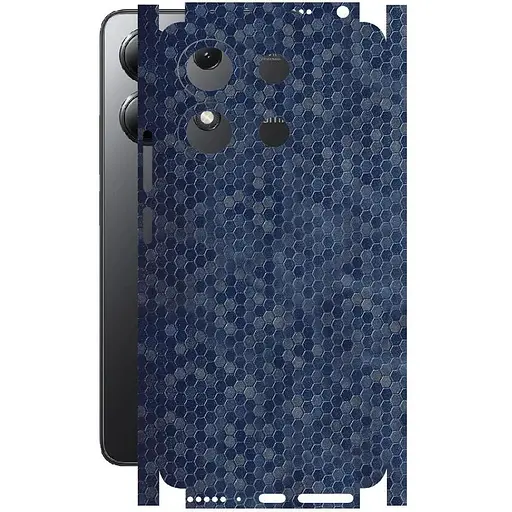 Захисна плівка StatusSKIN для Xiaomi Redmi Note 13 4G Корпус Вініл Соти сині - фото 1