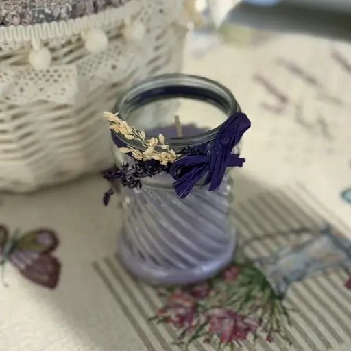 Пасхальная свеча фиолетовая в баночке большая MIS LT - фото 2