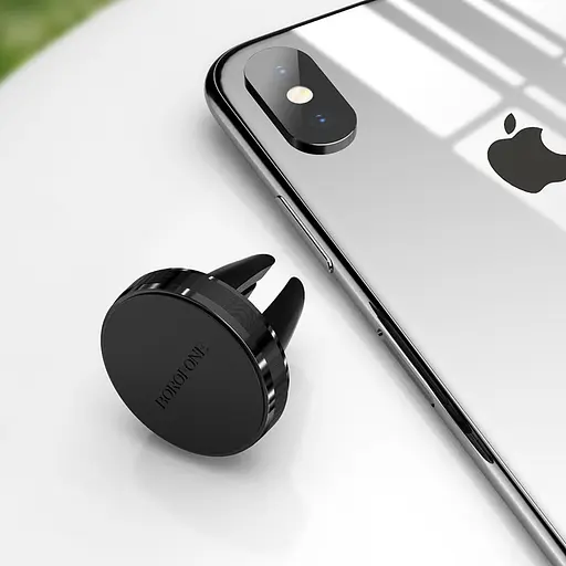 Автотримач для телефона BOROFONE BH8 Air outlet magnetic in-car holder Black - фото 7